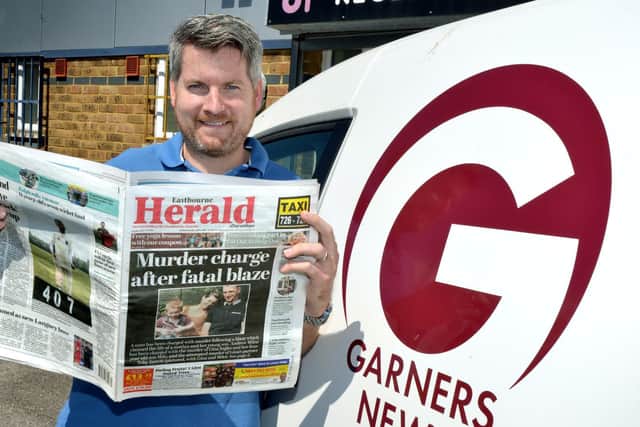 Will Garner of Garner News in Eastbourne
Picture: Justin Lycett
