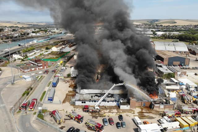 The fire in Newhaven