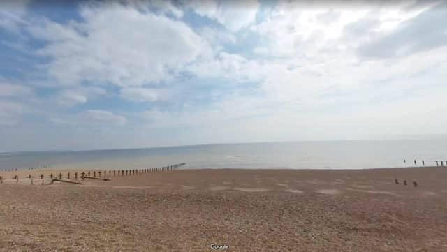 A man has died after being pulled from the sea at Pevensey Bay (photo by Google)