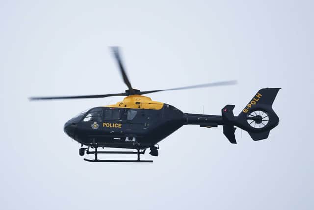 The police helicopter (NPAS) was called to the scene