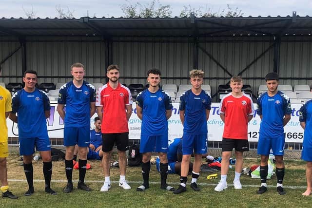 Some of the past and present Lewes youth players who turned out for the first team