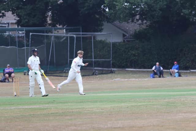 Will Beer bowls for Horsham at Roffey / Picture: Pete Willis