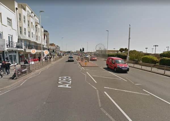 A259 Hastings looking eastwards (Photo from Google Maps street view)
