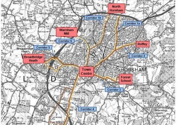 The five corridors where investment would be focused on improvements