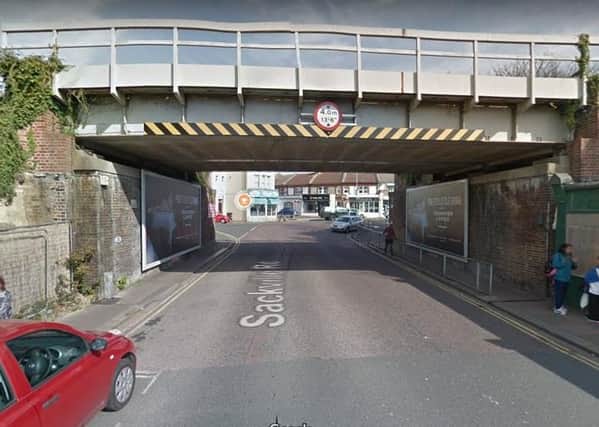 The railway bridge over Buckhurst Place in Bexhill (photo from Google Maps Street View)