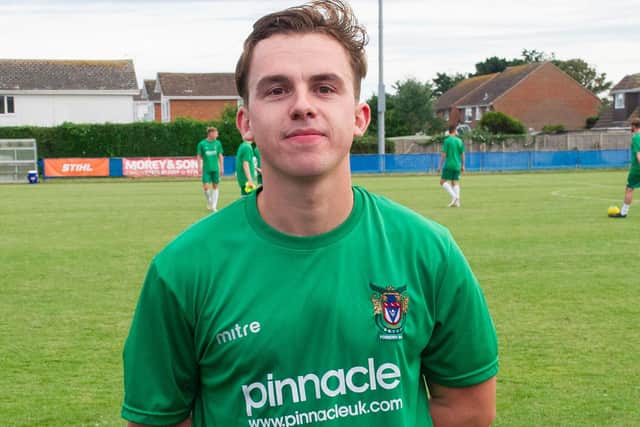 Calvin Davies pictured before his long-awaited Bognor comeback at Selsey / Picture: Tommy McMillan