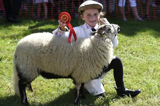 Ava Hutchings (8) with first prize in Young Handler under 8 years last year