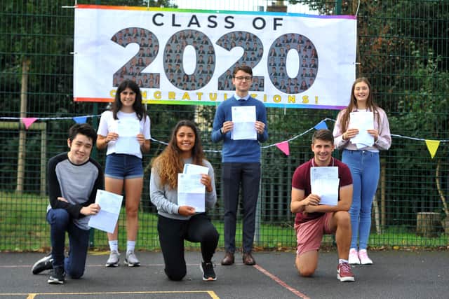Bohunt Worthing GCSE results day. Pic Steve Robards SR2008201 SUS-200820-125125001