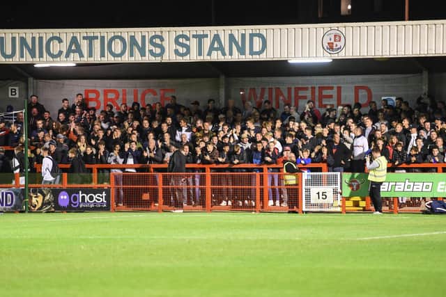 Crawley Town fans at the Stoke City Carabao Cup game last season - but when will they be allowed in again this season?