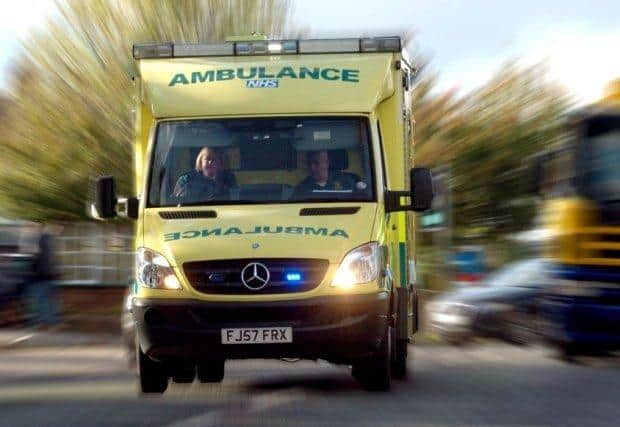 An ambulance was called to the scene