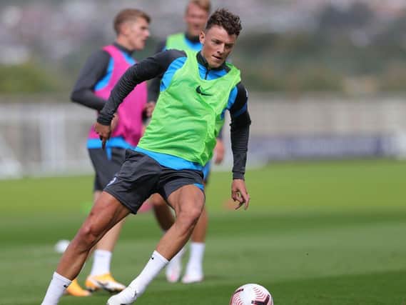 Ben White is back in training with the Albion last week (by Paul Hazlewood)
