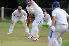 Guy Thorne during his innings of 49 for Slinfold on Saturday