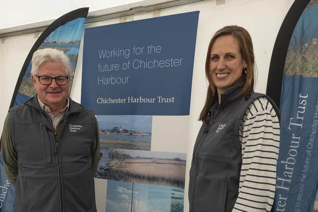 Chichester Harbour Trust chairman John Nelson and administrator Nicky Horter. Picture: Paul Adams