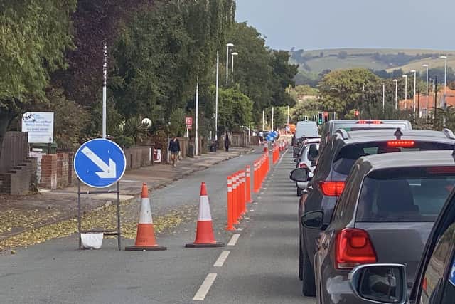 Herald readers have shared their frustration about the traffic caused by the new 'covid' cycle lanes being installed on Broadwater Road in Worthing