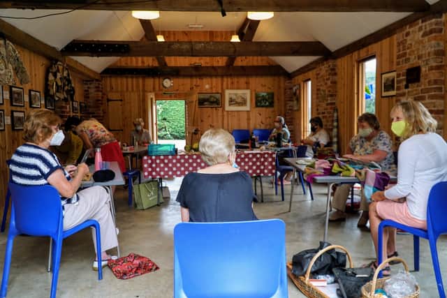 Eleven members of the Petworth Community Craft Group met at the Coultershaw Warehouse