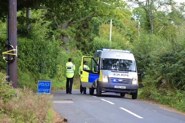 Police at the scene of the incident near Heathfield. Picture: Dan Jessup