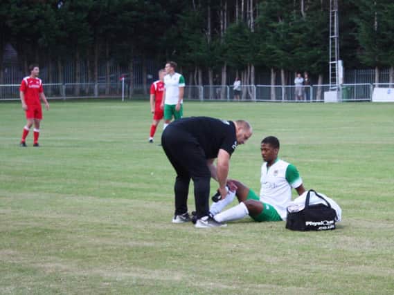 Siph Mdlalose is treated at Horndean