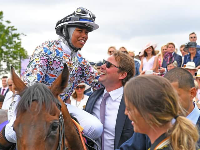 Khadijah Mellah was the centre of attention at Goodwood after her magnificent Magnolia Cup win / Picture: Malcolm Wells