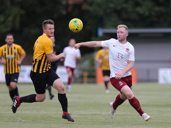 Hastings' Ben Pope - pictured in action against Folkestone - opened the scoring against Littlehampton / Picture: Scott White