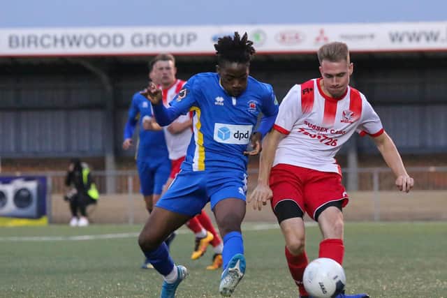 Langney and Eastbourne Borough do battle at Priory Lane / Picture: Andy Pelling