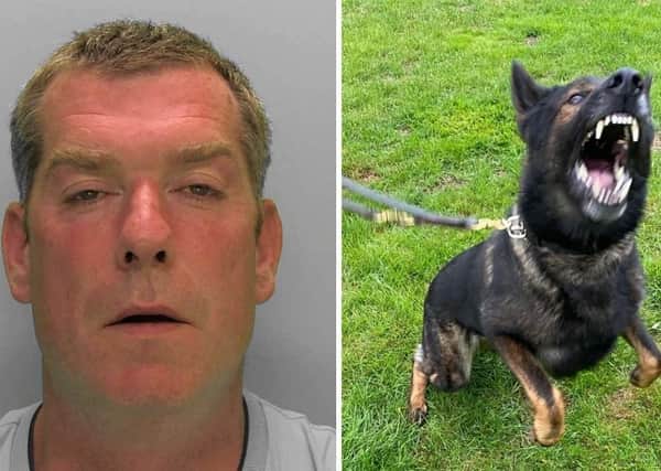 Terrence Winter from Bognor Regis and police dog Goose