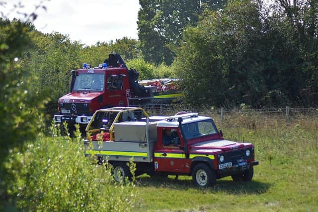Fire crews arrive at the scene. Picture by Lewis Isted SUS-200830-160248001