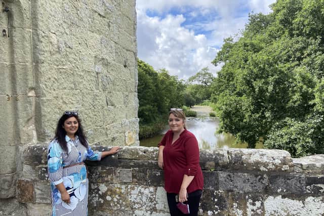 Nus Ghani with Lindsey Lawrence at Michelham Priory