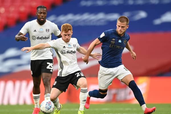 Harrison Reed in action for Fulham during the Play-Off final against Brentford. picture by Getty Images