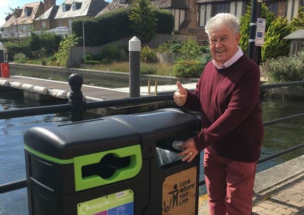 Paul Metcalfe with the new bins SUS-200209-104138001