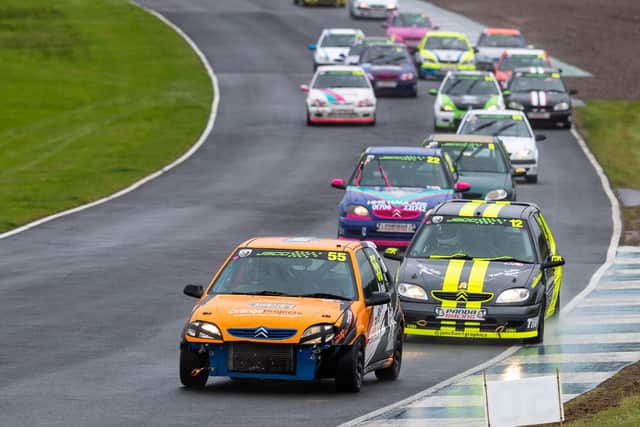 Charlie Hand leads at Knockhill / Picture: Oliver Read