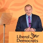 LONDON, ENGLAND - AUGUST 27: Sir Ed Davey speaks after being elected as the leader of the Liberal Democrats on August 27, 2020 in London, England. Sir Ed Davey succeeds Jo Swinson, who lost her seat in the 2019 general election.  (Photo by Stefan Rousseau - Pool/Getty Images) SUS-200309-114041001