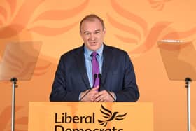 LONDON, ENGLAND - AUGUST 27: Sir Ed Davey speaks after being elected as the leader of the Liberal Democrats on August 27, 2020 in London, England. Sir Ed Davey succeeds Jo Swinson, who lost her seat in the 2019 general election.  (Photo by Stefan Rousseau - Pool/Getty Images) SUS-200309-114041001