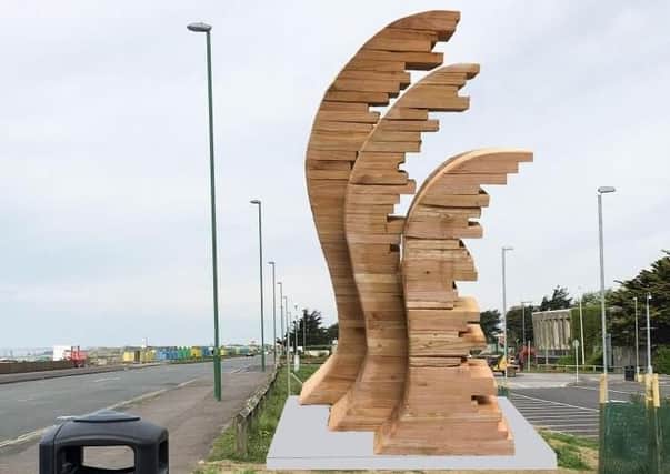 An artist's impression of what the new sculpture outside the Littlehampton Wave leisure centre could look like SUS-200607-152832001