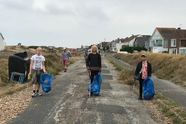 Young people from ESTEEM helping keep our beaches clean