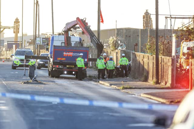 The scene of the crash