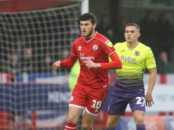 Ashley Nadesan went close to making it 2-2 during Crawley's best spell of the game / Picture: Derek Martin