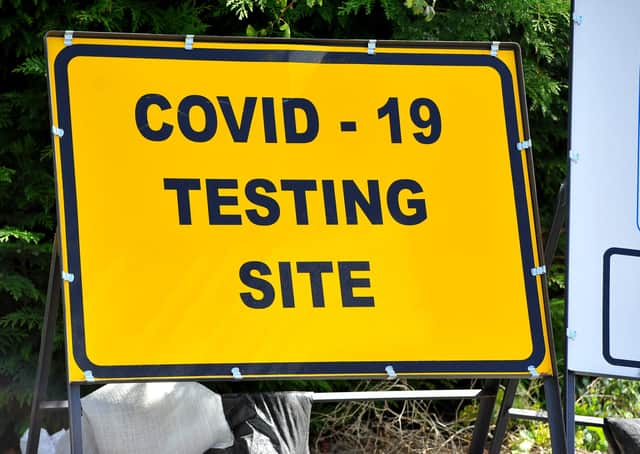 Tangmere coronavirus testing facility. Pic by Steve Robards