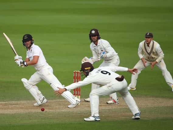 Stuart Meaker's runs were vital for Sussex on day three at Surrey / Picture: Getty