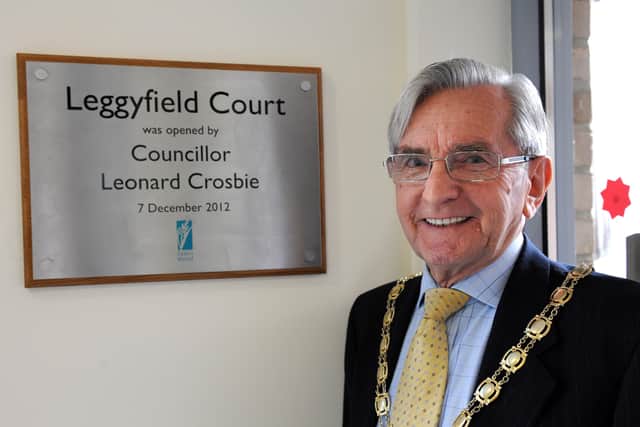 Leonard Crosbie pictured as chairman of HDC in 2012