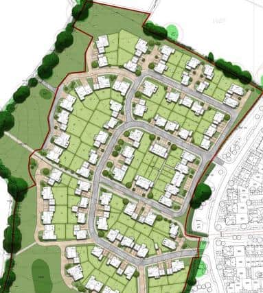 Proposed layout of 80 new homes