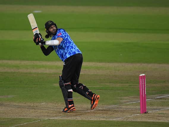 David Wiese clips a four as Sussex pile up a winning total at the Ageas Bowl / Picture: Getty
