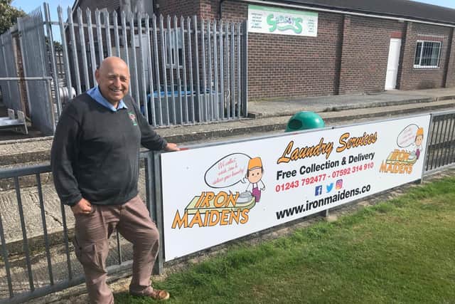 Dave Robinson with the latest new ad board
