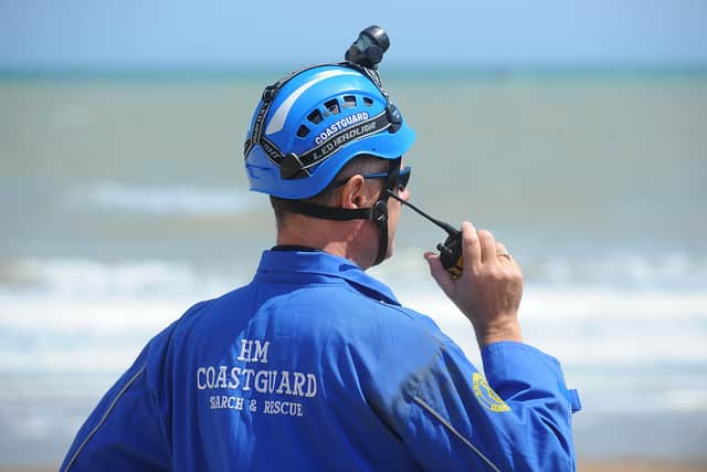 Coastguard officers were called to the scene