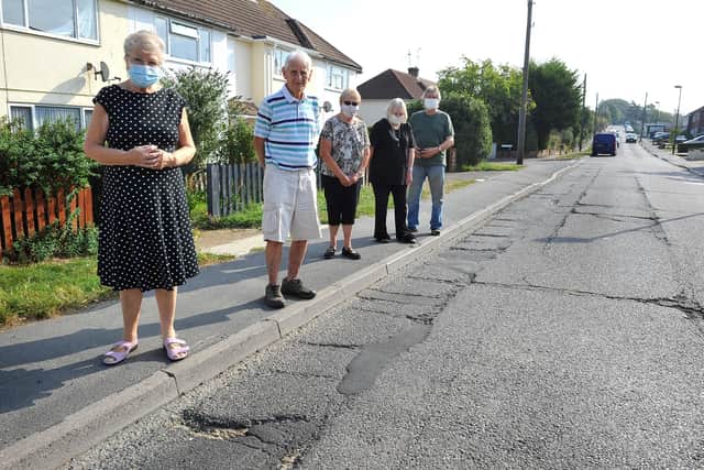 Councillor Anne Jones and residents in Cants Lane, Burgess Hill. Photo by Steve Robards