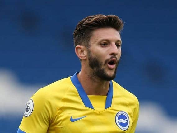 Adam Lallana while make his first competitive appearance for Albion
