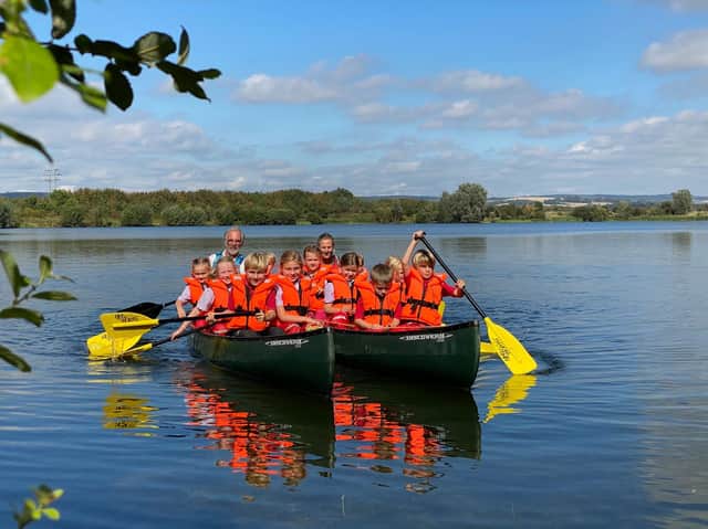 Westbourne House pupils in the kayak