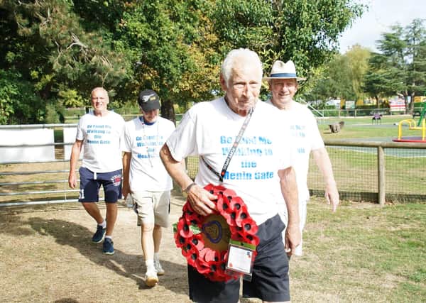 Horley Mayor David Powell and The Walking To The Menin Gate team