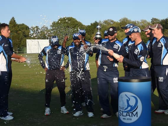 Slinfold celebrate their Sussex Slam win with absolute 0% volume sparkling wine