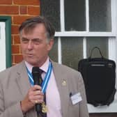 West Sussex High Sherriff - Dr Tim Fooks giving opening speech SUS-200916-091322001
