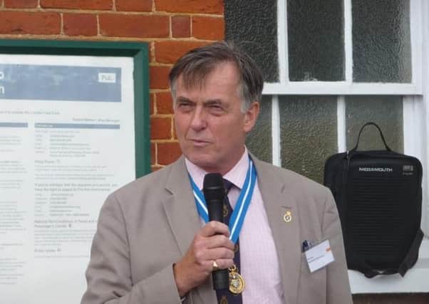 West Sussex High Sherriff - Dr Tim Fooks giving opening speech SUS-200916-091322001